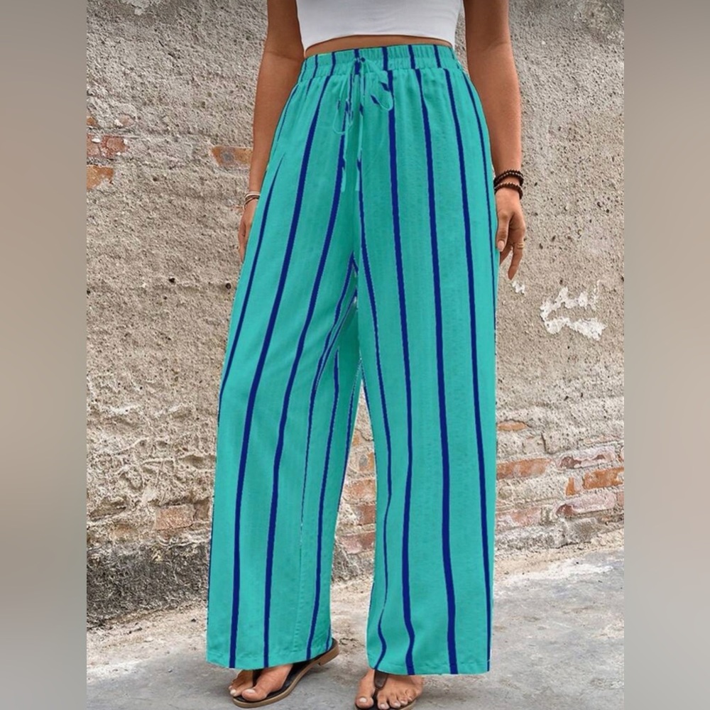 Striped Wide Leg Pants for Women